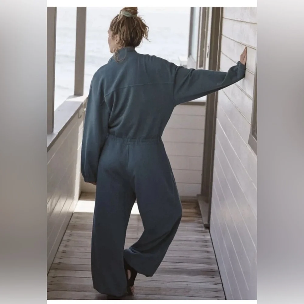 NWOT FP Movement by Free People Teal Jumpsuit - Picture 2 of 2